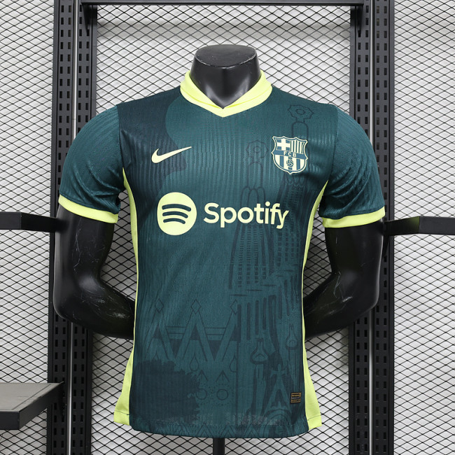 2025-26 Barcelona green special player version jersey (The player version is more slim fit, it is recommended to buy one size larger)