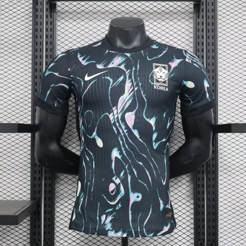 2024 Korea Away Player Version Black(The player version is more slim fit, it is recommended to buy one size larger)
