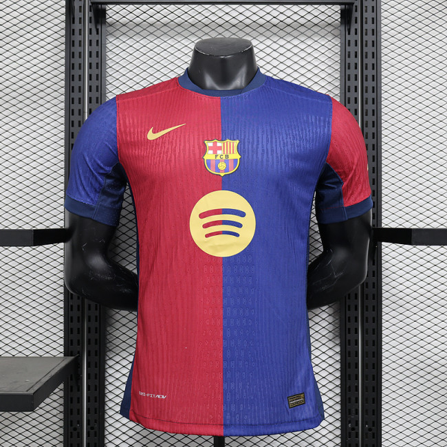 2024-25 Barcelona home player version jersey(The player version is more slim fit, it is recommended to buy one size larger)