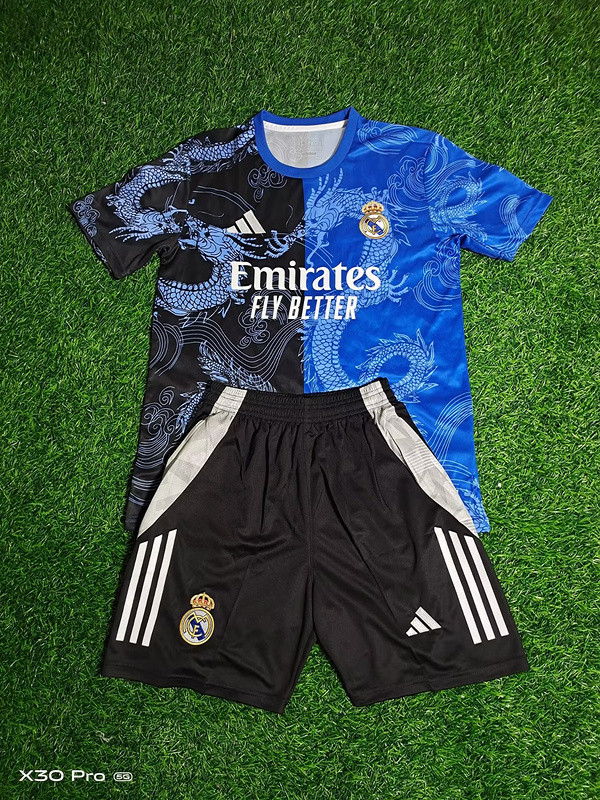 2025-26Real Madrid blue and black training suit