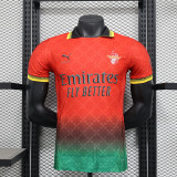 2024-25 AC Milan red and green special player version jersey  (The player version is more slim fit, it is recommended to buy one size larger)