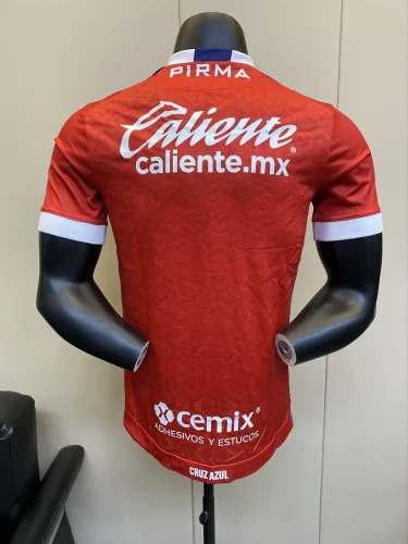 cruz azul 2024-25 blue red gk player version S-3XL(The player version is more slim fit, it is recommended to buy one size larger)