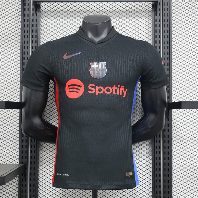 2024-25 Barcelona away black player version jersey(The player version is more slim fit, it is recommended to buy one size larger)