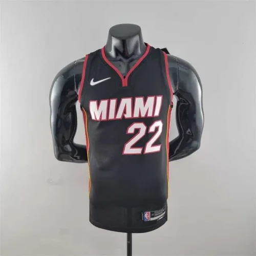 75th Anniversary Miami Heat BUTLER#22 black NBA Jersey