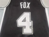 Spurs Black No. 4 De'Aaron Fox