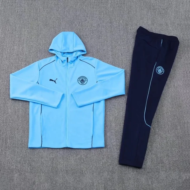 Manchester City 2024-25 blue hooded tracksuit