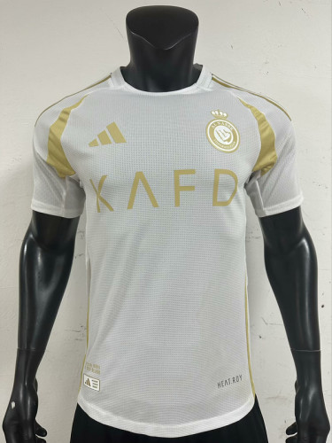 2024-25 Saudi Al-Nassr Third away white player version jersey (The player version is more slim fit, it is recommended to buy one size larger)