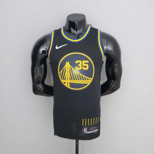 2022 Season Durant #35 Warriors City Edition Black NBA Jersey