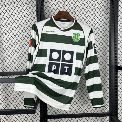 2001-03 Sporting Lisbon home long sleeve retro Jersey