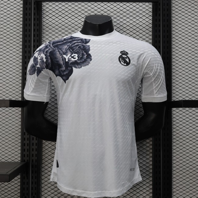 2024-25 Real Madrid Y3 white player version jersey (The player version is more slim fit, it is recommended to buy one size larger)
