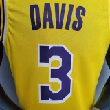 DAVIS #3 Lakers Commemorative Edition Round neck yellowy