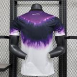 2025-26.Real Madrid   white and purple special version jersey  (The player version is more slim fit, it is recommended to buy one size larger)