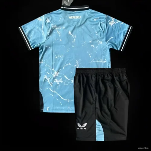 2023-24 Kids Bayer 04 Leverkusen Away Blue Jersey