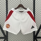 2024-25 Manchester United home player verson shorts  jersey