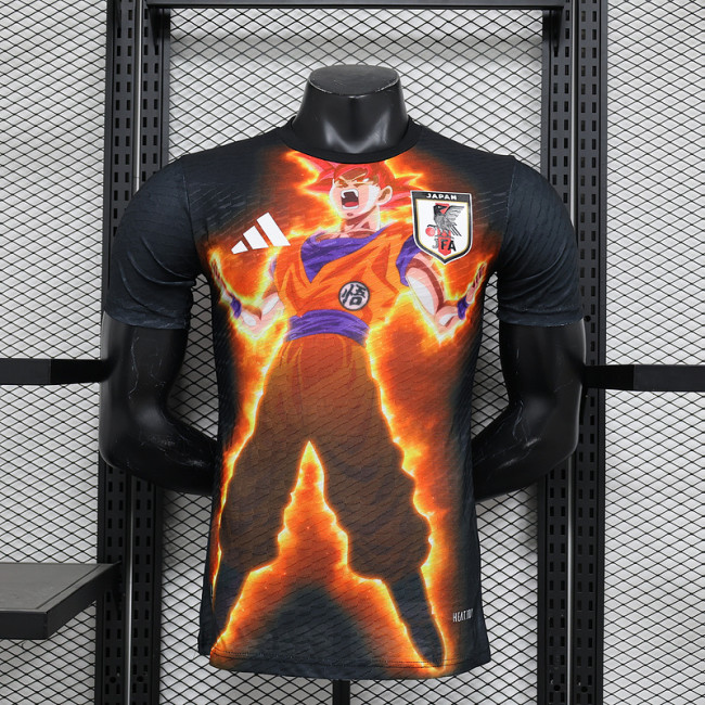 2024-25 Japan black and orange player version jersey (The player version is more slim fit, it is recommended to buy one size larger)