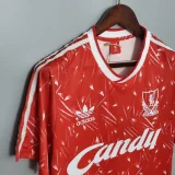 Liverpool 1989-91 home Vsoccer soccer jerseys