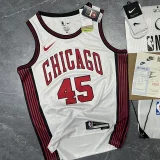 Season 2023 Bulls White City version of No. 45 Jordan NBA Jersey