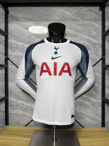 2025-26 .Tottenham  home long sleeve player version jersey  (The player version is more slim fit, it is recommended to buy one size larger)