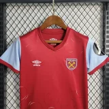 2023-24 West Ham United Home kids soccer jerseys