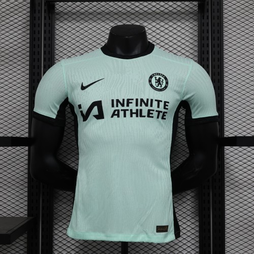 2023-24 Chelsea third green player version jersey(The player version is more slim fit, it is recommended to buy one size larger)