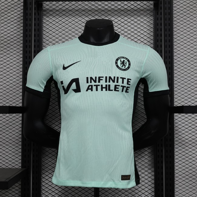 2023-24 Chelsea third green player version jersey(The player version is more slim fit, it is recommended to buy one size larger)
