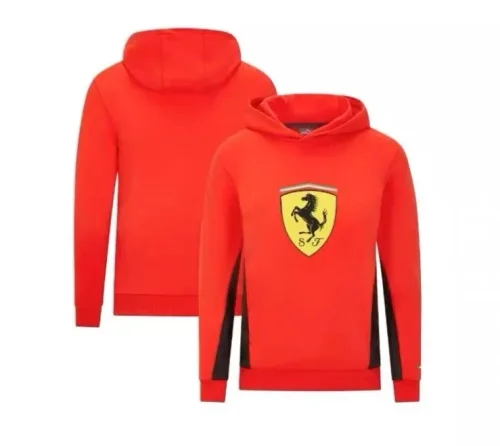 Scuderia Ferrari Puma Shield Hooded Sweat- Red