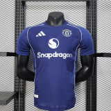 2025-26 Manchester United  blue Special Player version jersey  (The player version is more slim fit, it is recommended to buy one size larger)