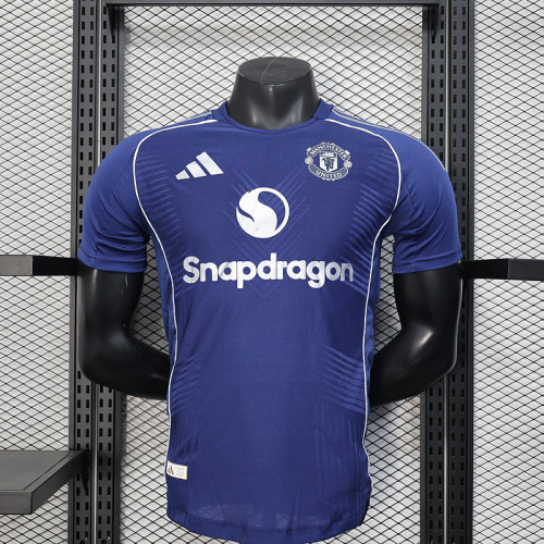 2025-26 Manchester United  blue Special Player version jersey  (The player version is more slim fit, it is recommended to buy one size larger)