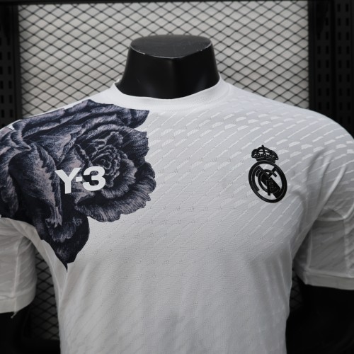 2024-25 Real Madrid Y3 white player version jersey (The player version is more slim fit, it is recommended to buy one size larger)