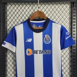 Porto 2023-24 home kids soccer jerseys
