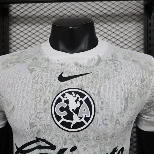club america 2024-25 away white player version(The player version is more slim fit, it is recommended to buy one size larger)
