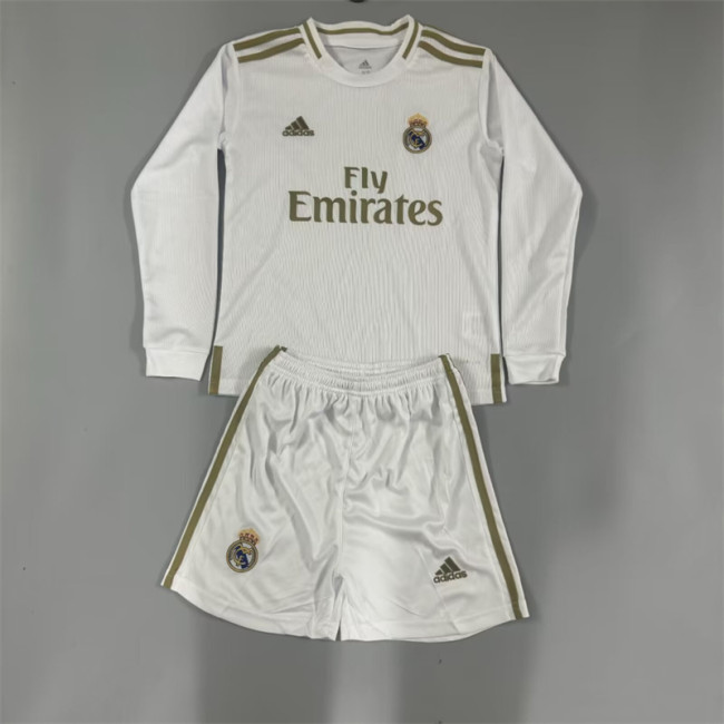 2019-20 .Real Madrid home long sleeve retro kid kit