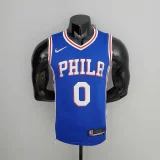 75th Anniversary Philadelphia 76ers MAXEY#0 Blue NBA Jersey