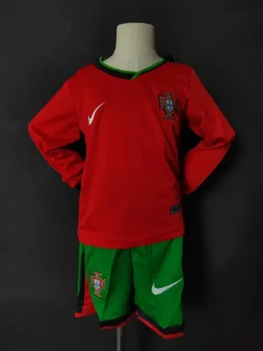 2024 Portugal home long sleeve kids kit