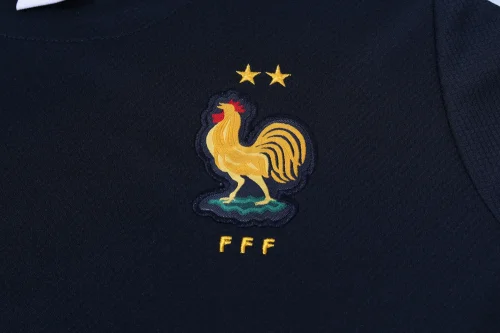 2024-25 France black cotton training suit
