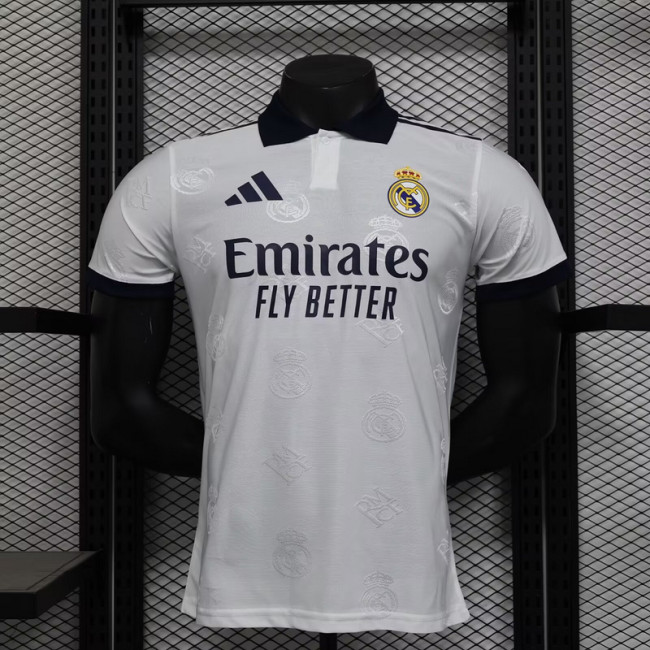 2025-26 Real Madrid white special player version jersey (The player version is more slim fit, it is recommended to buy one size larger)