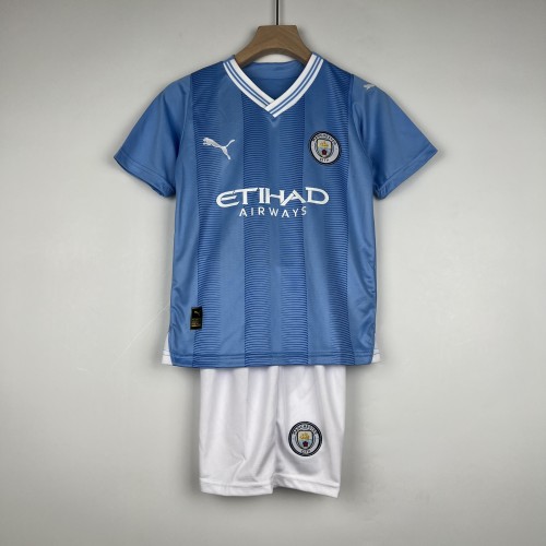 2023-24 Manchester City home kid kit