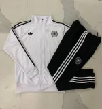 A791# 2024-25 long zipper white German suit (black