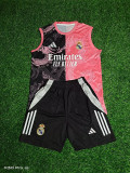 2025-26 Real Madrid  black and pink vest suit