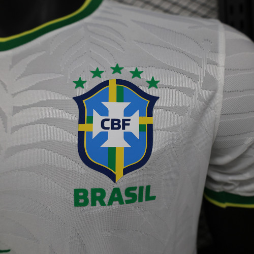 2024-25 Brazil white dove of peace player version jersey   (The player version is more slim fit, it is recommended to buy one size larger)