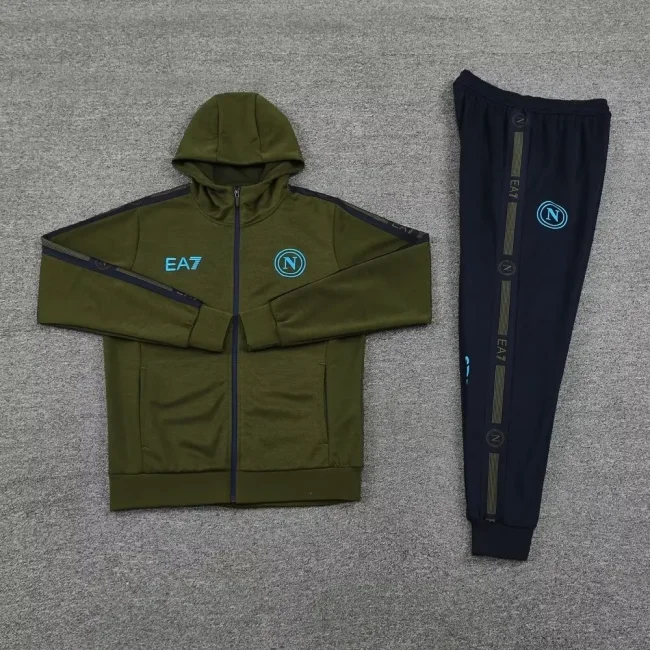 Napoli 2024-25 green hooded training suit