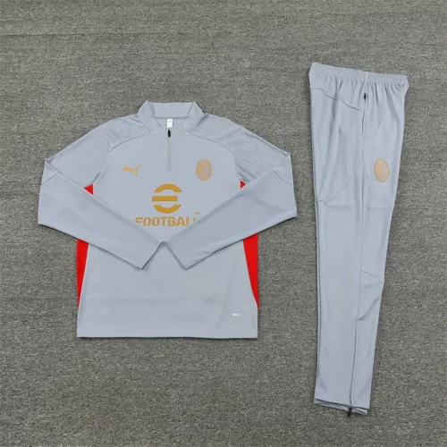 AC Milan 2024-25 Grey Half Zip Kit