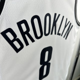 Brooklyn Nets White #8 CUI Black NBA Jersey