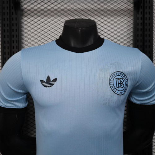 2025-26 Germany 125th anniversary blue player version jersey (The player version is more slim fit, it is recommended to buy one size larger)