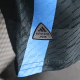 Player Version 2024 Argentina Copa America Light Blue Stripes Pre-Match Jersey (The player version is more slim fit, it is recommended to buy one size larger)
