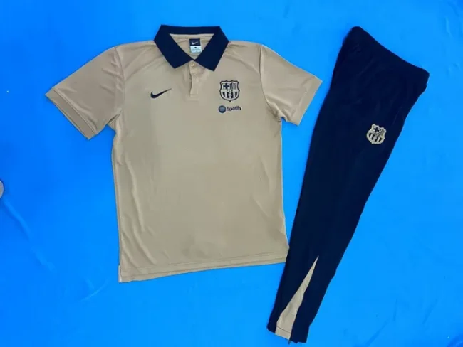 2025-26 Barcelona gold POLO suit
