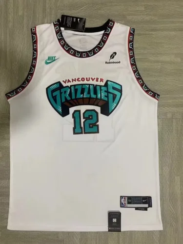 2024-25 Season Grizzlies No. 12 Morant Retro Version White