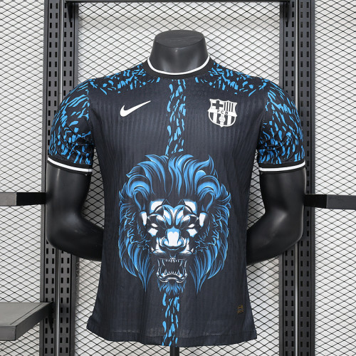 2024-25 .Barcelona   Blue and Black Special Player version jersey (The player version is more slim fit, it is recommended to buy one size larger)