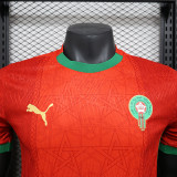 2025 Morocco home player version jersey(The player version is more slim fit, it is recommended to buy one size larger)