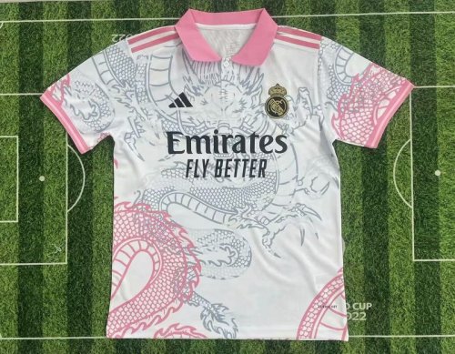 2025-26 Real Madrid  white and pink special jersey